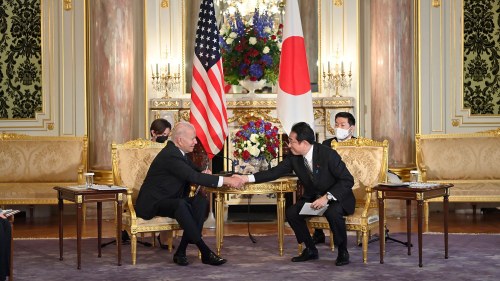 Biden and Kishida shake hands