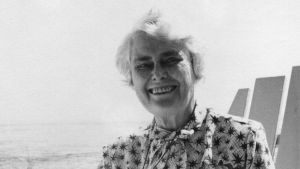 Black and white photo of Susan Hibbard