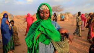 A woman from Somaliland flees her home due to drought