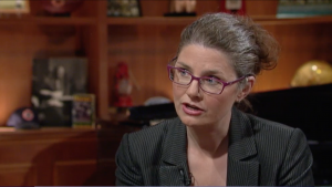 Screenshot of Karen Weigert on PBS