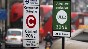 Signs for the Ultra Low Emission Zone in London