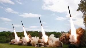 what North Korea says are rocket drills that simulate a nuclear counterattack