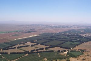 The Golan Heights' border with Syria proper.