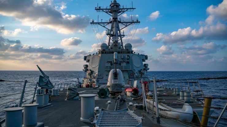 US Navy ship in South China Sea