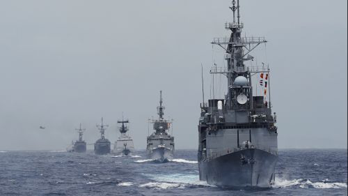 Ships in the Taiwan Strait 