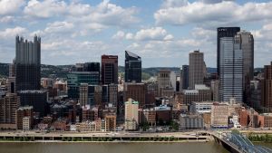 Pittsburgh skyline. 