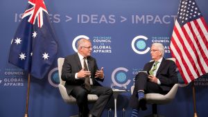 Australian Prime Minister Morrison in conversation with Ivo Daalder