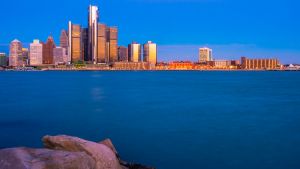 View of the Detroit skyline from Ontario.