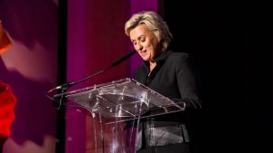 Tina Brown, speaking at at event in 2018