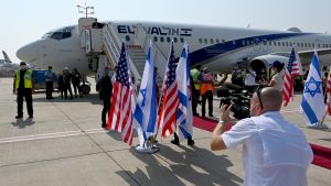 The first direct El-Al flight to the United Arab Emirates departs Ben Gurion Airport, August 31, 2020.